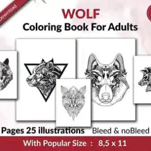 Wolf Coloring KDP Interior for Adults
