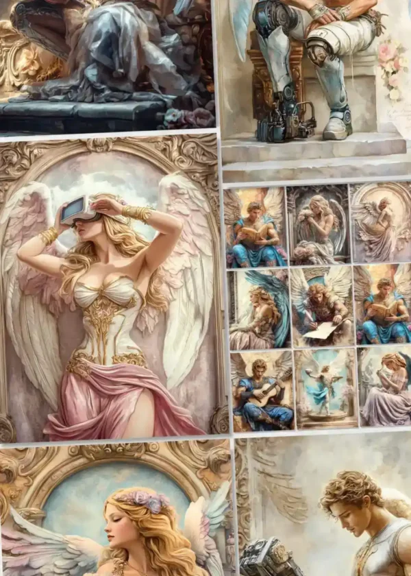 30 Rococo Angels Junk Journal Pages