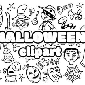 30 HALLOWEEN DOODLE CLIPART