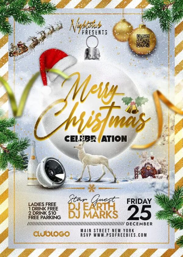 Christmas Day Party Flyer – PSD Template