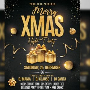 Christmas Party Flyer PSD Template