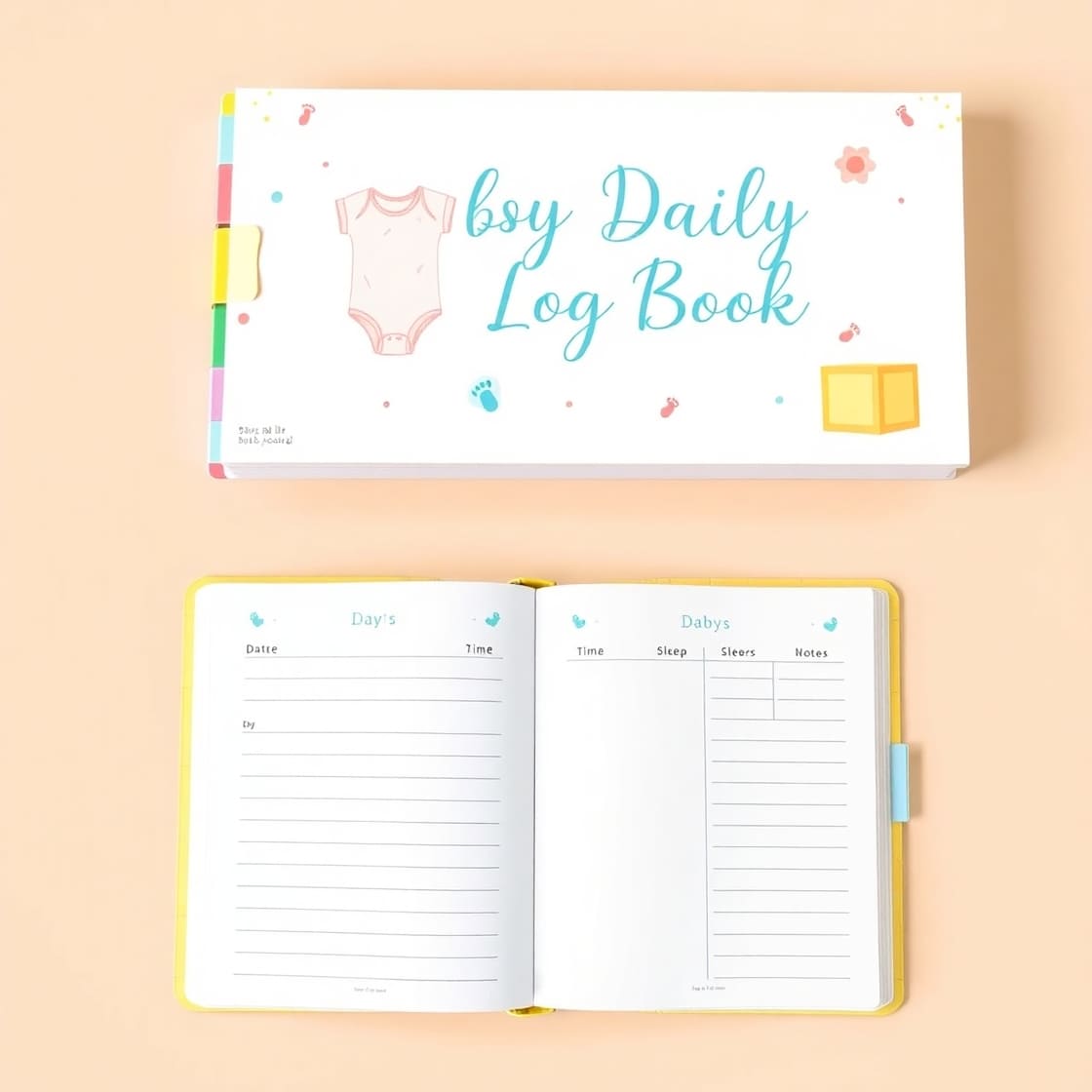Baby Daily Log Book for First-Time Moms
