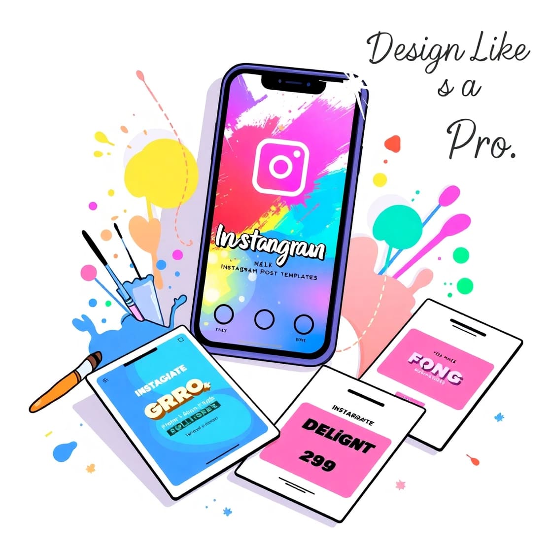 75+ Instagram Post Illustrator Templates
