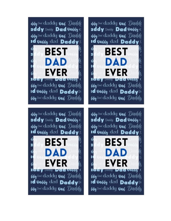 6 Unique Designs Father's Day Printable Tag Bundle