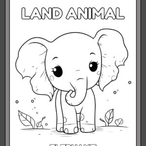 Land Animals Coloring Pages & Activity Worksheet