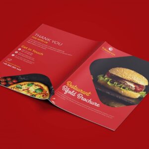 Restaurant Bifold Brochure Template (AI)