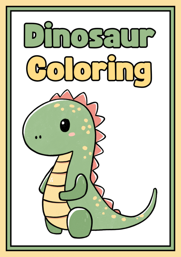 Dinosaur Coloring Poster for Kids