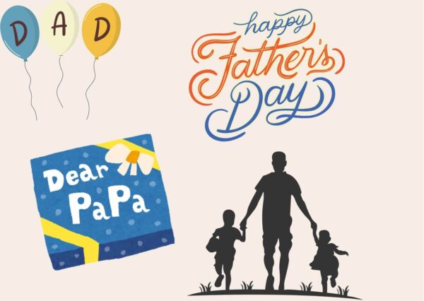 2 Yellow Illustrative Happy Father’s Day Postcard SVG