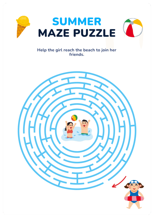 20 Summer Printable  activity Book for kids - Image 4