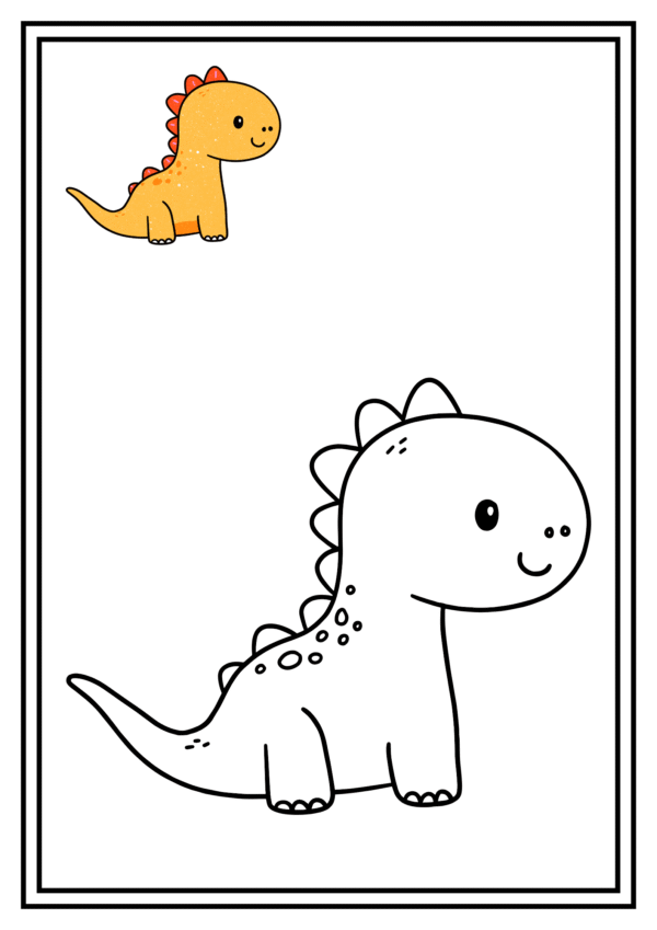 Dinosaur Coloring Poster for Kids - Image 2