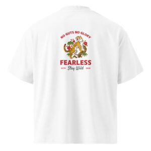 Unisex organic oversized high neck t-shirt