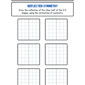 Lines of Symmetry Drawing Activity Worksheets