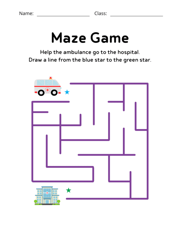 Maze Game Worksheet - Image 2