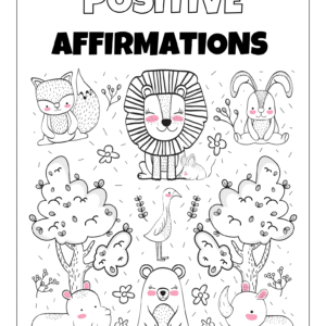 Wild Animals Positive Affirmations Coloring Book