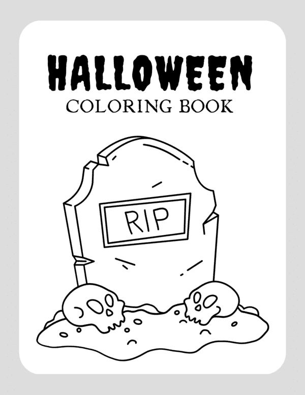 Halloween Coloring Book in Monochrome Cartoon Style - Image 2