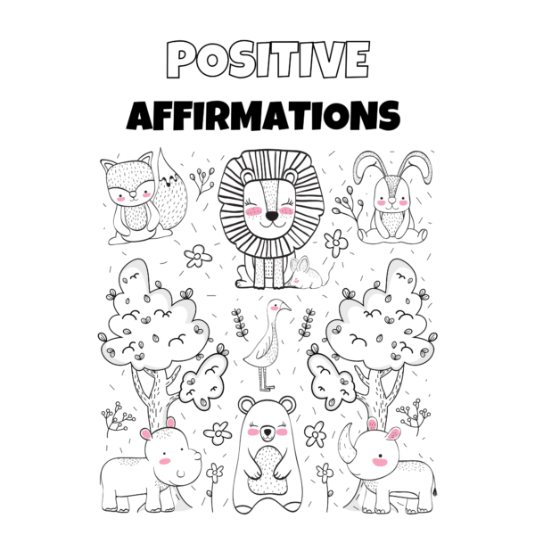 Wild Animals Positive Affirmations Coloring Book