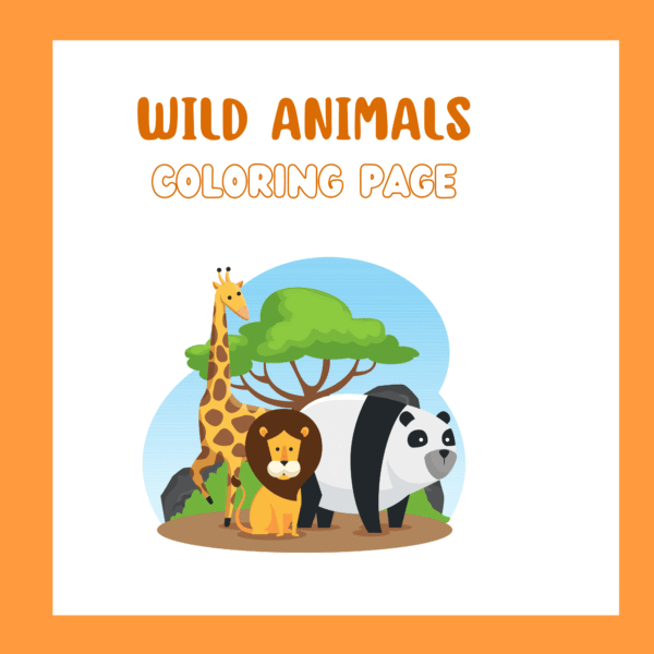 Wild Animals Coloring Pages – Black & White Visual Arts for Relaxation