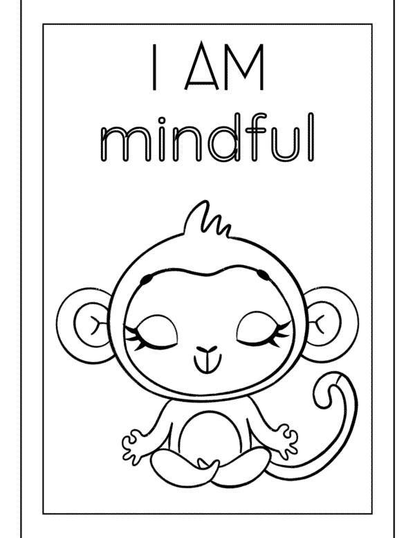 Positive Affirmations Mindful Animal Coloring Book