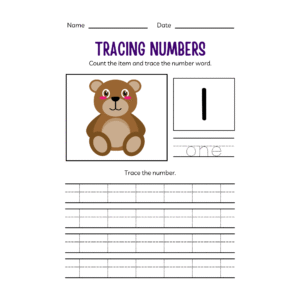 Kindergarten Math Numbers Workbook in Colourful Illustrative Style