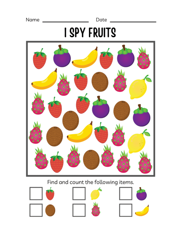 I Spy Counting Kindergarten Math Workbook | Fun Illustrative Learning Activities - Image 2