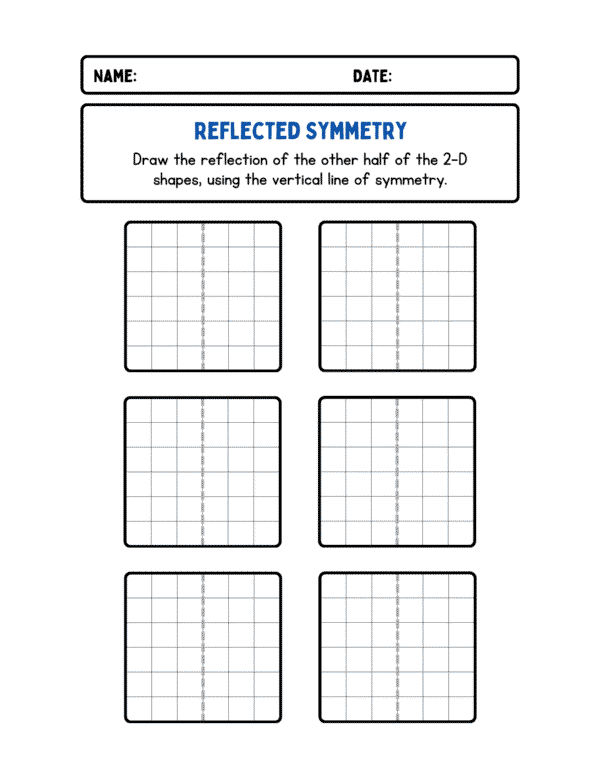 Lines of Symmetry Drawing Activity Worksheets - Image 2