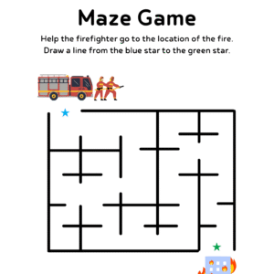 Maze Game Worksheet