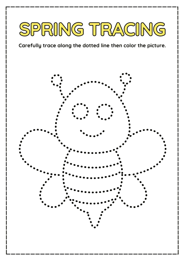 Spring Tracing Worksheets - Image 2