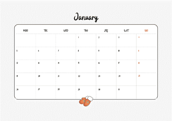 Colourful Fun Cartoon Kids 2026 Wall Calendar - Image 3