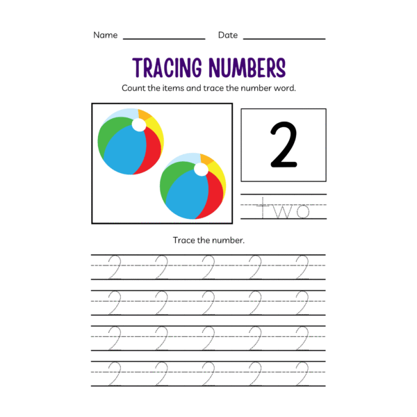 Kindergarten Math Numbers Workbook in Colourful Illustrative Style - Image 2