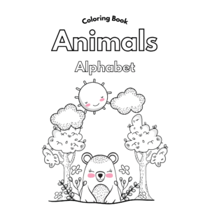 Animal Alphabet Coloring Book – 26 Unique A to Z Printable Black & White Animal Pages for Kids