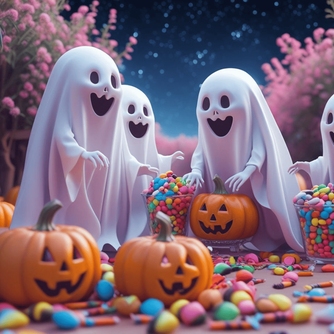 Cute Halloween Ghost Wall Art