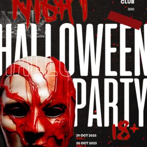 Bloody Halloween Night Party Flyer / Instagram Post Template