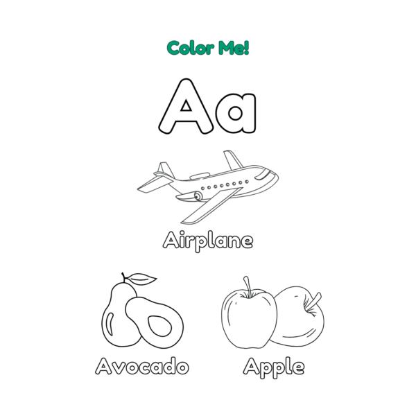 ABC Coloring Booklet Worksheet - Image 3