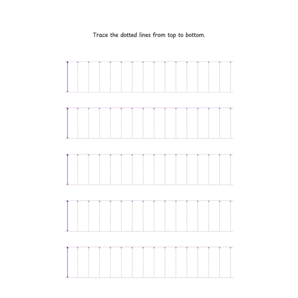 My Pencil Control Booklet Worksheet Purple Educational Style - Image 2