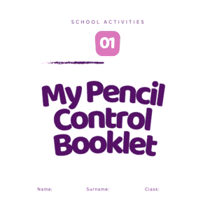 My Pencil Control Booklet Worksheet Purple Educational Style