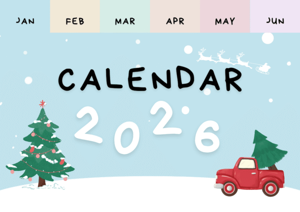 2026 monthly wall calendar