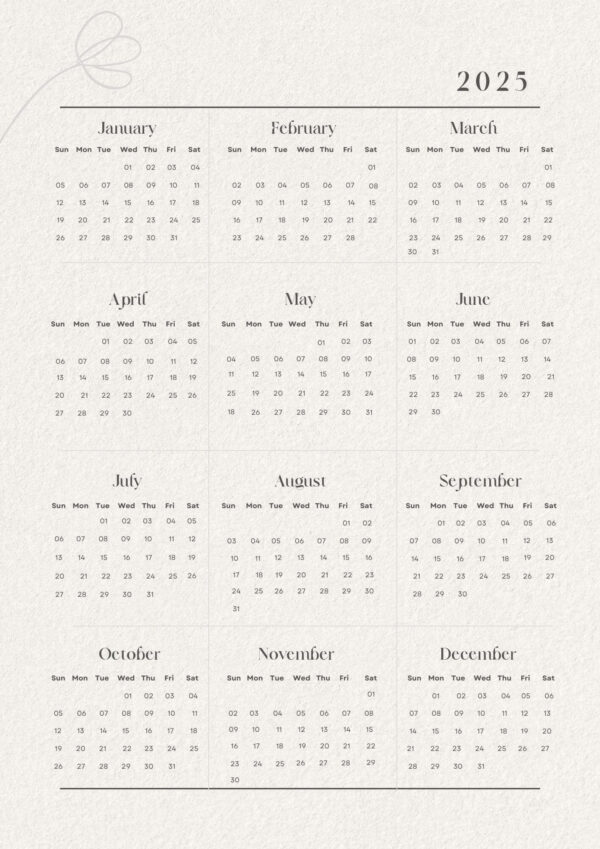 Minimalist 2025 Annual Planner - Image 2